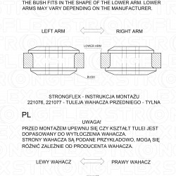 221076A: Front wishbone rear bush SPORT