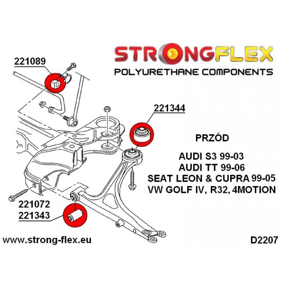 221088B: Tuleja stabilizatora frontego
