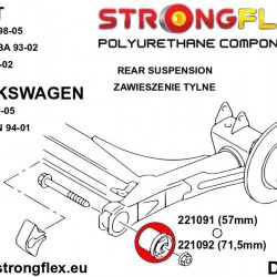 221091A: Rear beam bush 57mm SPORT