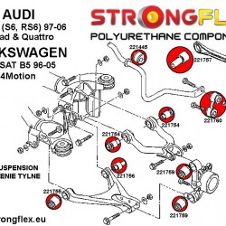 221445A: Rear anti roll bar bush SPORT