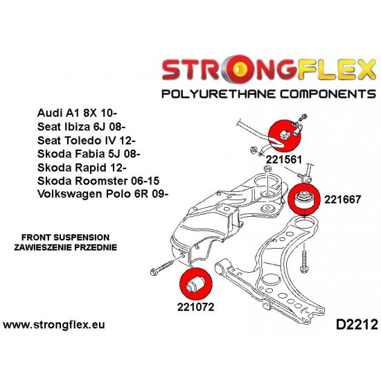 221561B: Front anti roll bar bush