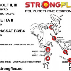 221709A: Tuleja stabilizatora tylnego zewnętrzna SPORT