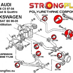 221756A: Tuleja wahacza tylnego dolnego rear SPORT