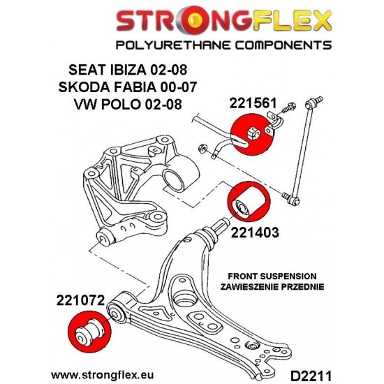 226223A: Zestaw zawieszenia frontego SPORT