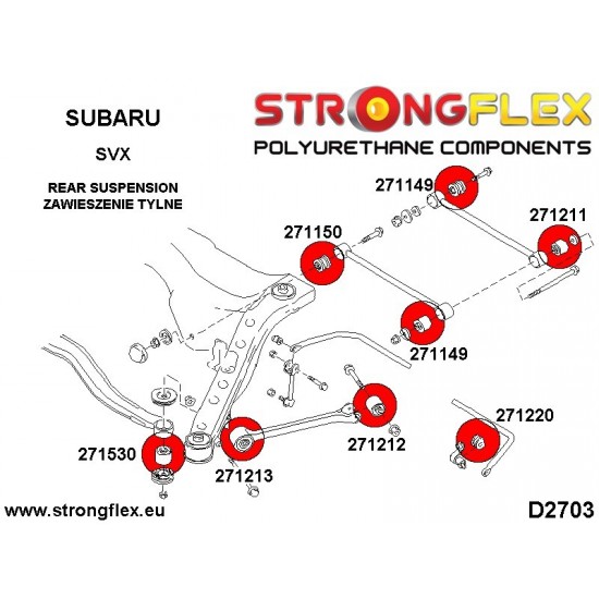 271149A: Rear tie bar bush SPORT