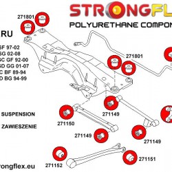 271341A: Front & rear anti roll bar bush SPORT