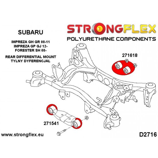 271618A: Rear diff rear mounting bush SPORT
