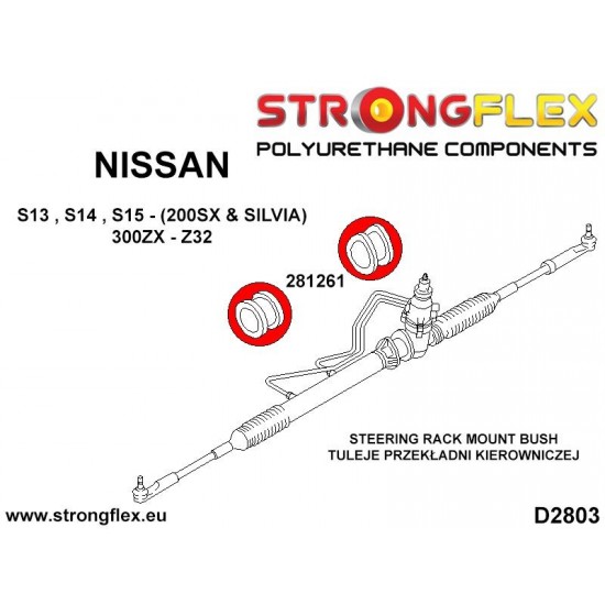 281261A: Steering rack mount bush SPORT