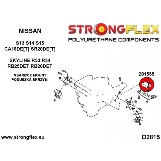 281555B: Gearbox mount NISSAN