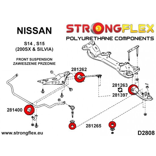 286116A: Full suspension bush kit SPORT
