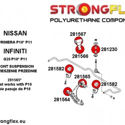 286155A: Front suspension bush kit SPORT