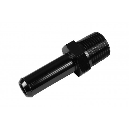 3/8 NPT to 12-13mm (1/2) Push On Barb Tail Hose Pipe Fitting Adapter Fuel Black
