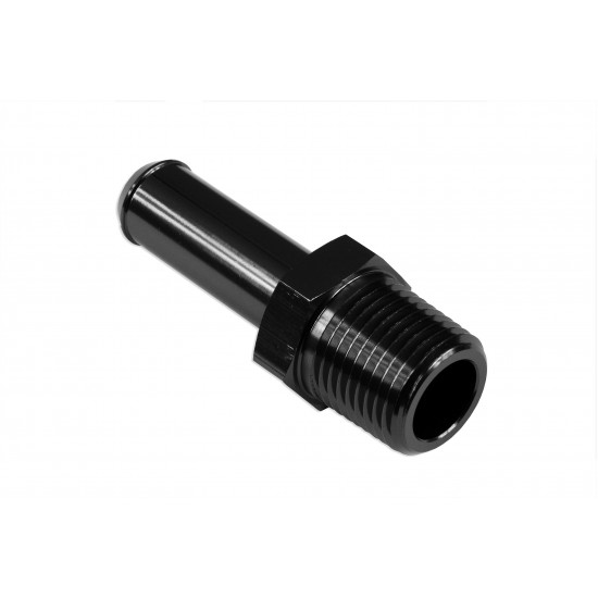 3/8 NPT to 12-13mm (1/2) Push On Barb Tail Hose Pipe Fitting Adapter Fuel Black