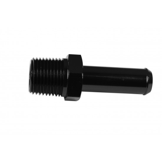 3/8 NPT to 12-13mm (1/2) Push On Barb Tail Hose Pipe Fitting Adapter Fuel Black