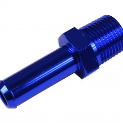 3/8 NPT to 12-13mm (1/2) Push On Barb Tail Hose Pipe Fitting Adapter Fuel Blue