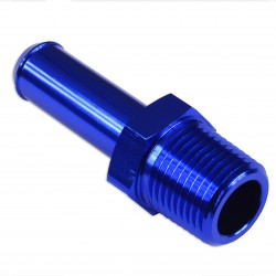 3/8 NPT to 12-13mm (1/2) Push On Barb Tail Hose Pipe Fitting Adapter Fuel Blue