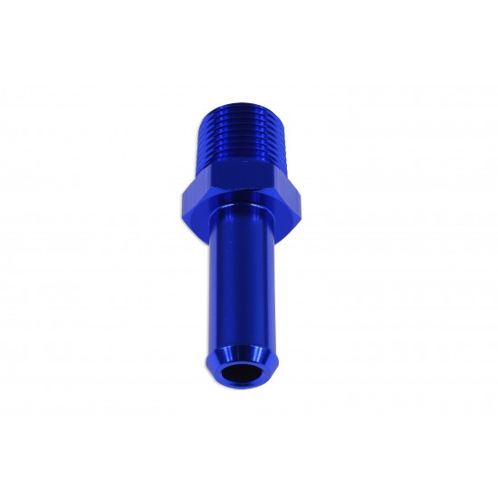 3/8 NPT to 12-13mm (1/2) Push On Barb Tail Hose Pipe Fitting Adapter Fuel Blue