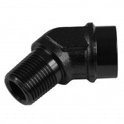 Adapter 3/8 NPT 45' female-male coupler hose fitting Black