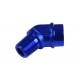 Adapter 3/8 NPT 45' female-male coupler hose fitting Blue