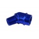 Adapter 3/8 NPT 45' female-male coupler hose fitting Blue
