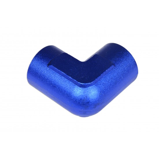Adapter 3/8 NPT 90' female-female coupler hose fitting Blue