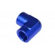 Adapter 3/8 NPT 90' female-female coupler hose fitting Blue