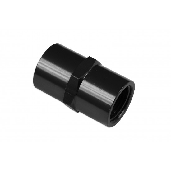 3/8 NPT to 3/8 NPT Straight Female Coupler Union Bush Oil Hose Fitting Adapter Black