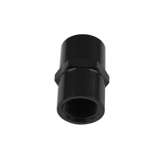 3/8 NPT to 3/8 NPT Straight Female Coupler Union Bush Oil Hose Fitting Adapter Black