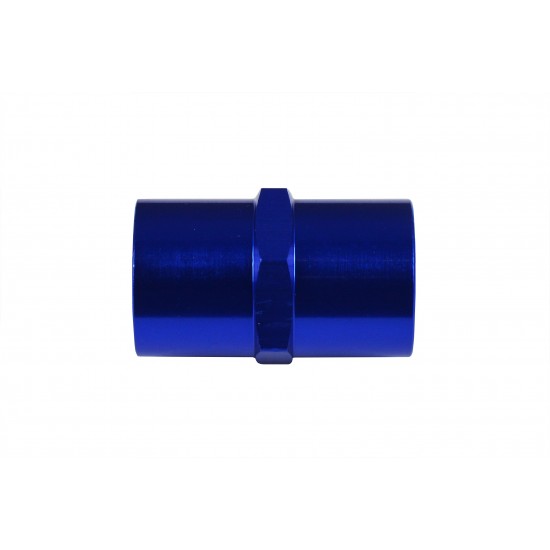 3/8 NPT to 3/8 NPT Straight Female Coupler Union Bush Oil Hose Fitting Adapter Blue