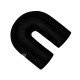 Silicone elbow 180' 45mm Black