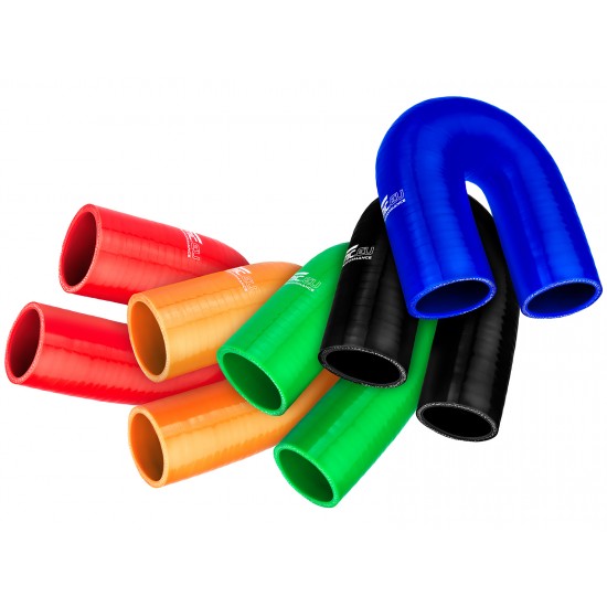 Silicone elbow 180' 45mm Black