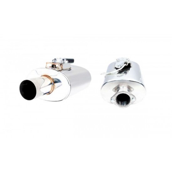 Oval body muffler XForce with Varex system 16,51cm x 25,4cm x 40,64cm