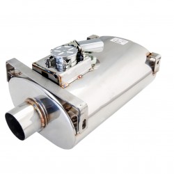 Oval body muffler XForce with Varex system 15,24cm x 25,4cm x 40,64cm