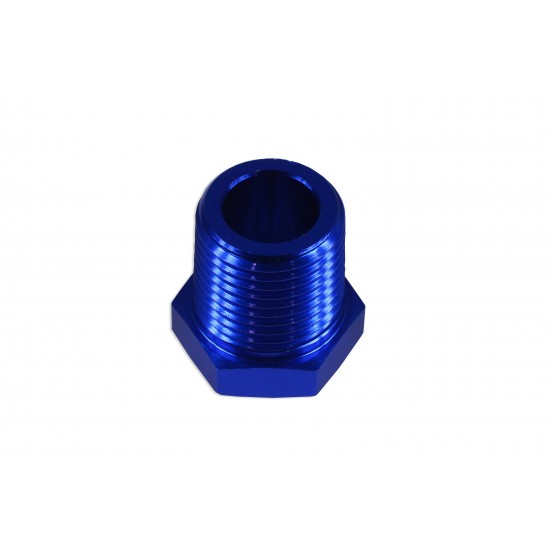 Adapter 1/2 NPT Hex Head Socket Blanking Plug Bung Blocker Male Fuel Oil Blue