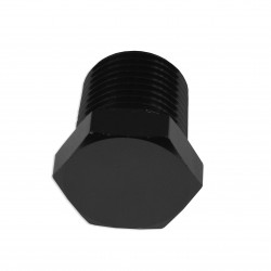 Adapter 1/4 NPT Hex Head Socket Blanking Plug Bung Blocker Male Fuel Oil Black