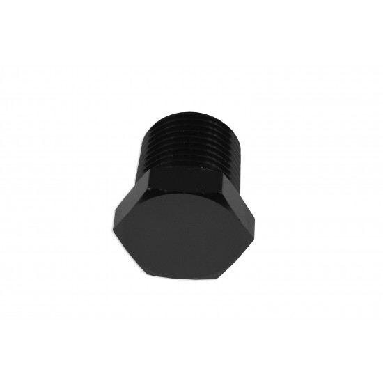 Adapter 1/4 NPT Hex Head Socket Blanking Plug Bung Blocker Male Fuel Oil Black