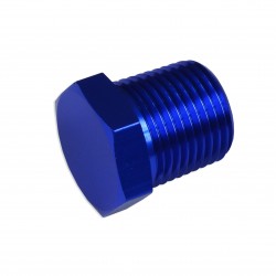 Adapter 3/8 NPT Hex Head Socket Blanking Plug Bung Blocker Male Fuel Oil Blue