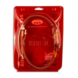 Alfa Romeo 145 1.8 Twin Spark 1998-2001 Red transparent HEL Performance Braided Brake Lines Hoses