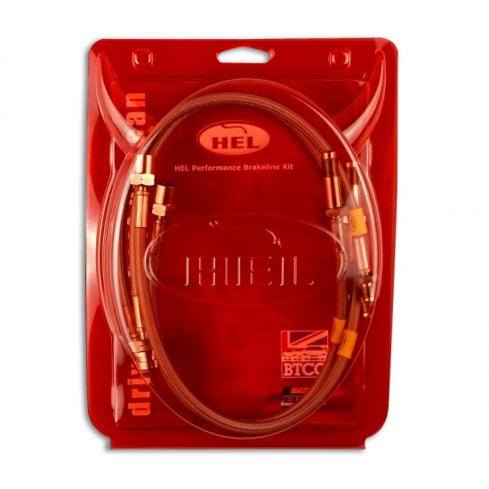 Alfa Romeo 145 1.8 Twin Spark 1998-2001 Red transparent HEL Performance Braided Brake Lines Hoses