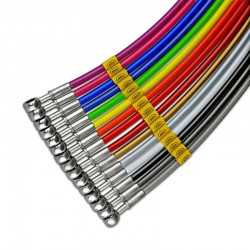 Alfa Romeo 145 1.8 Twin Spark 1998-2001 Orange HEL Performance Braided Brake Lines Hoses