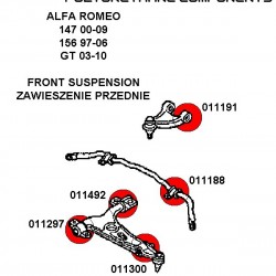 Alfa Romeo 147 156 166 GT 011191B: Front upper arm bush
