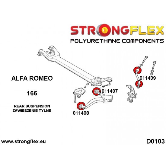 Alfa Romeo 166 011408A: Rear wishbone front bush SPORT