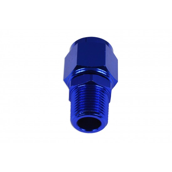AN-10 AN10 JIC Flare to 1/8 NPT female-male straight hose fitting adapter Blue