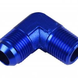 Adapter AN10-3/4 NPT 90' male-male coupler hose fitting Blue