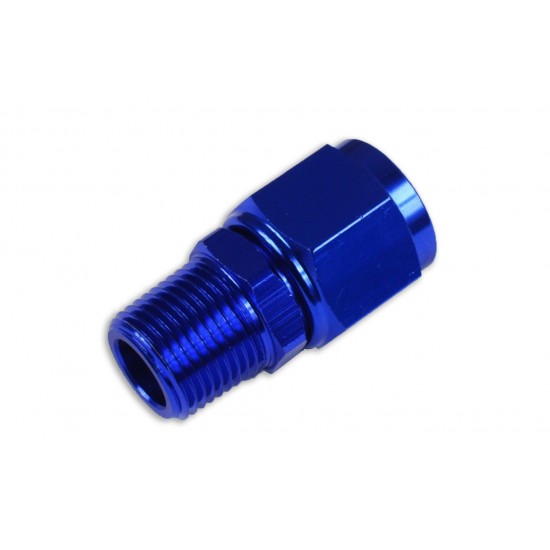 AN-10 AN10 JIC Flare to 3/8 NPT female-male straight hose fitting adapter Blue
