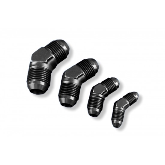 Adapter AN10 45' male-male coupler hose fitting Black