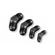 Adapter AN10 45' male-male coupler hose fitting Black