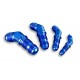 Adapter AN10 JIC bulkhead 45' male fuel hose fitting Blue