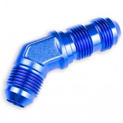 Adapter AN10 JIC bulkhead 45' male fuel hose fitting Blue