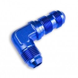 Adapter AN10 JIC bulkhead 90' male fuel hose fitting Blue
